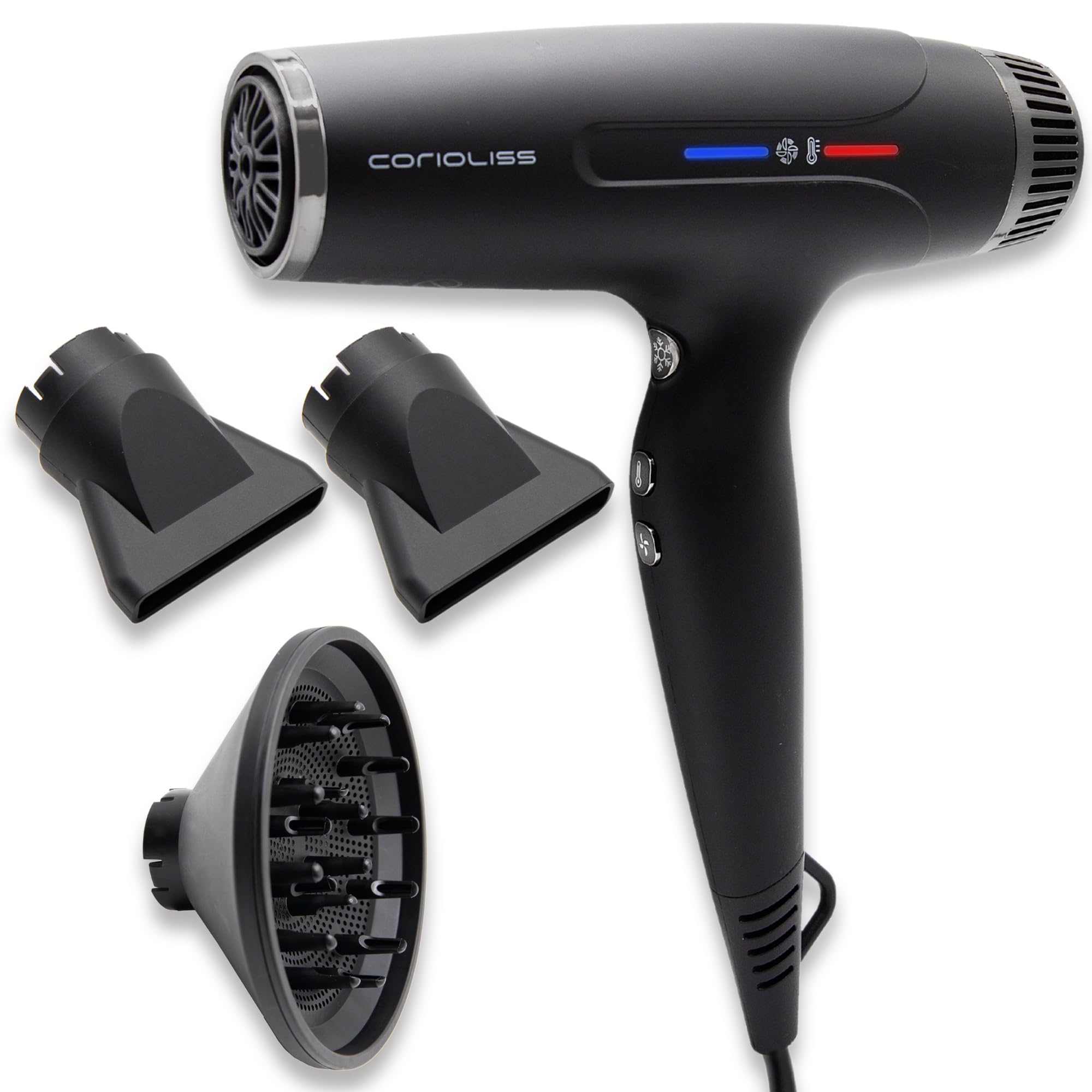 corioliss-typhoon-haartrockner-black-chrome-ionisch-417-g-selbstreinigung-mit-di image 1