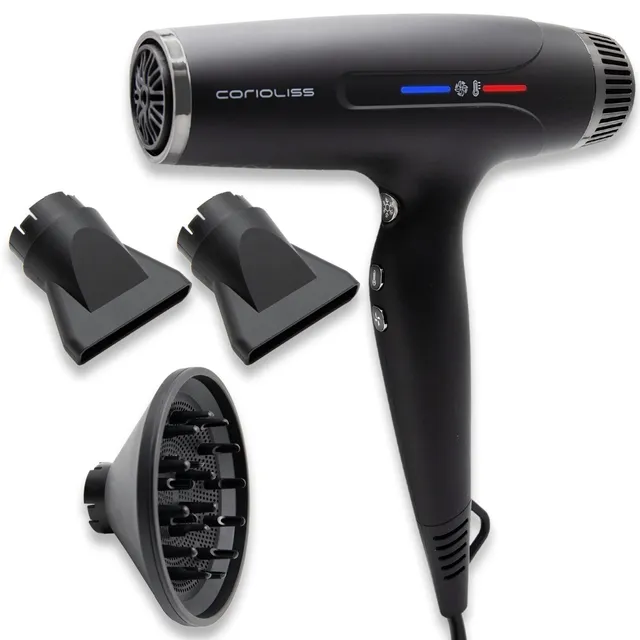 corioliss-typhoon-haartrockner-black-chrome-ionisch-417-g-selbstreinigung-mit-di image 1