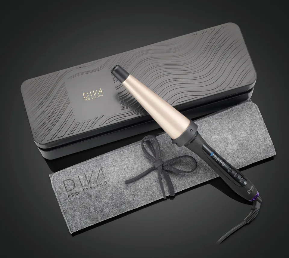 diva-pro-styling-digital-wand-lockenstab-konisch-9-16mm-13-25mm-19-32mm-22-45mm image 1