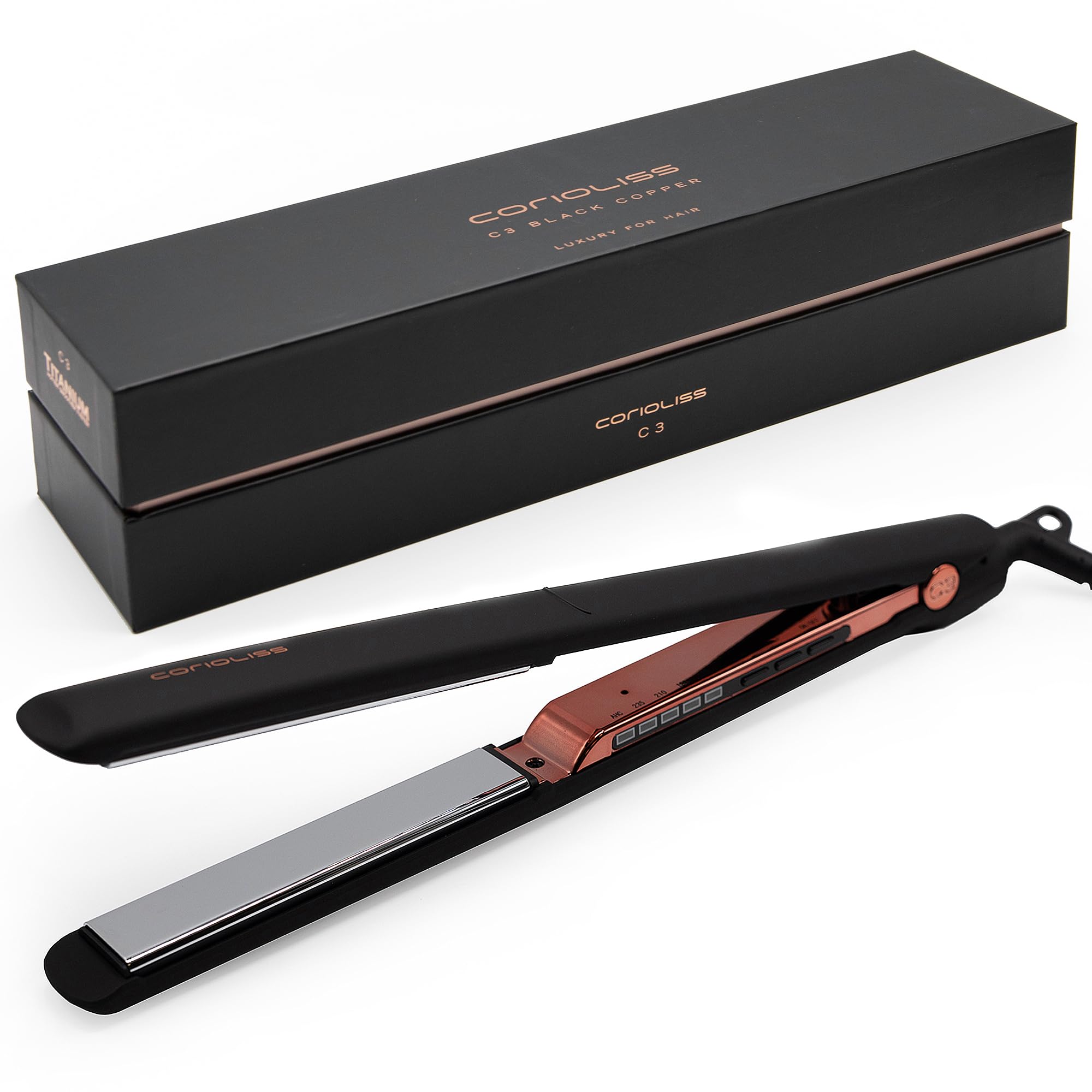 corioliss-c3-gl-tteisen-black-copper-extra-lange-titanplatten-235-c image 1