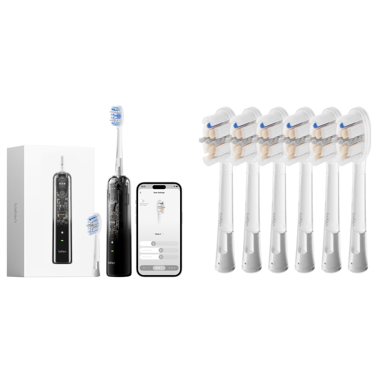 laifen-wave-pro-pro-elektrische-zahnb-rste-bundle-6-pack image 3