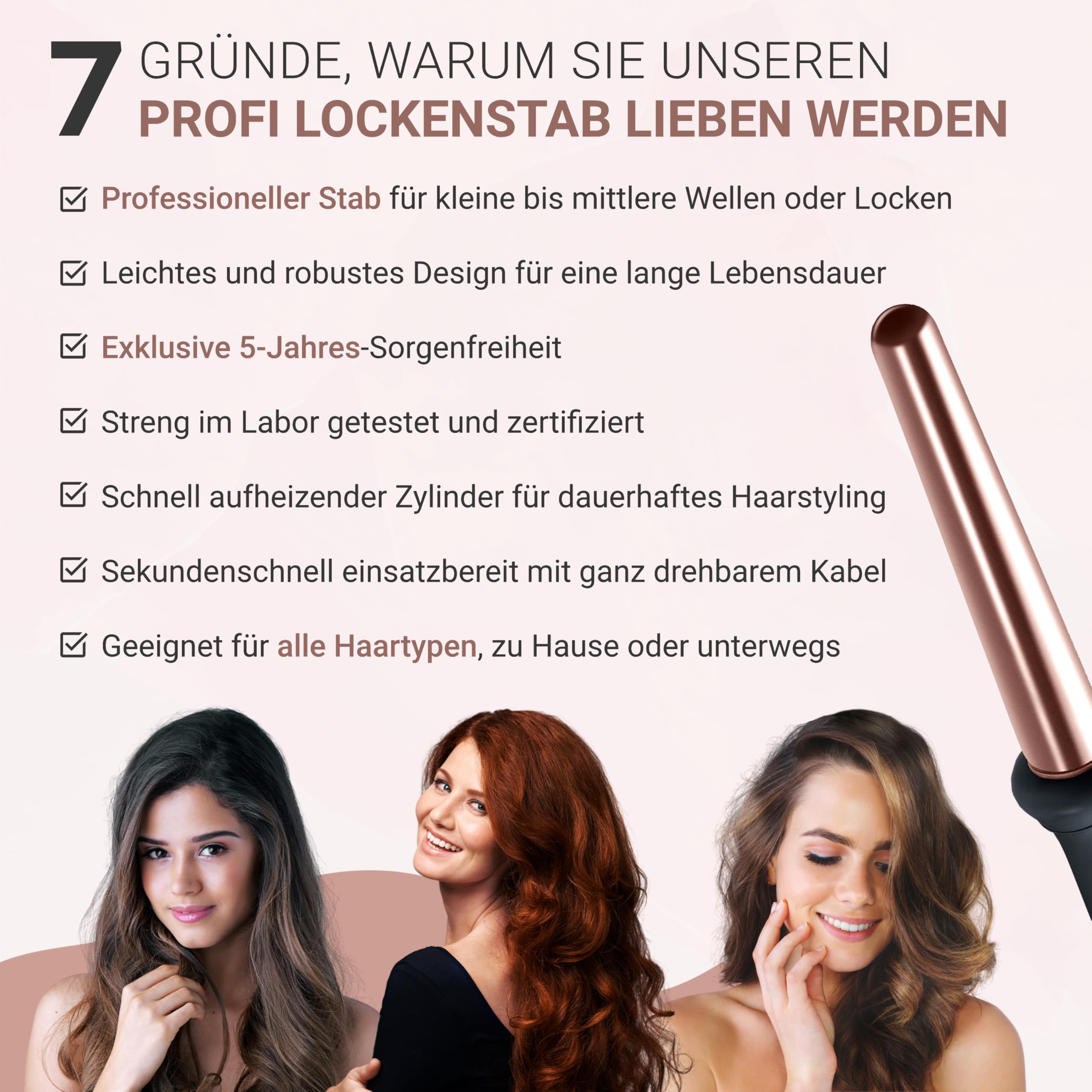 golden-curl-gl506-lockenstab-18-25-mm-konischer-beach-waves-curler-rose-gold-mit image 2
