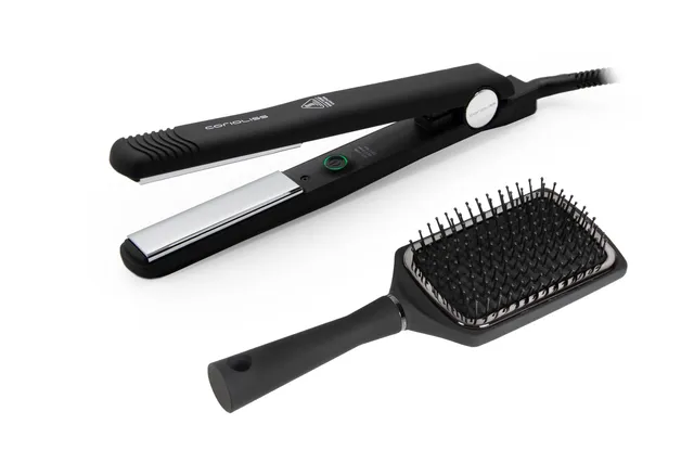 corioliss-c-style-haargl-tter-titan-165-220-c-ionic-schwarz-mit-paddle-b-rste image 1
