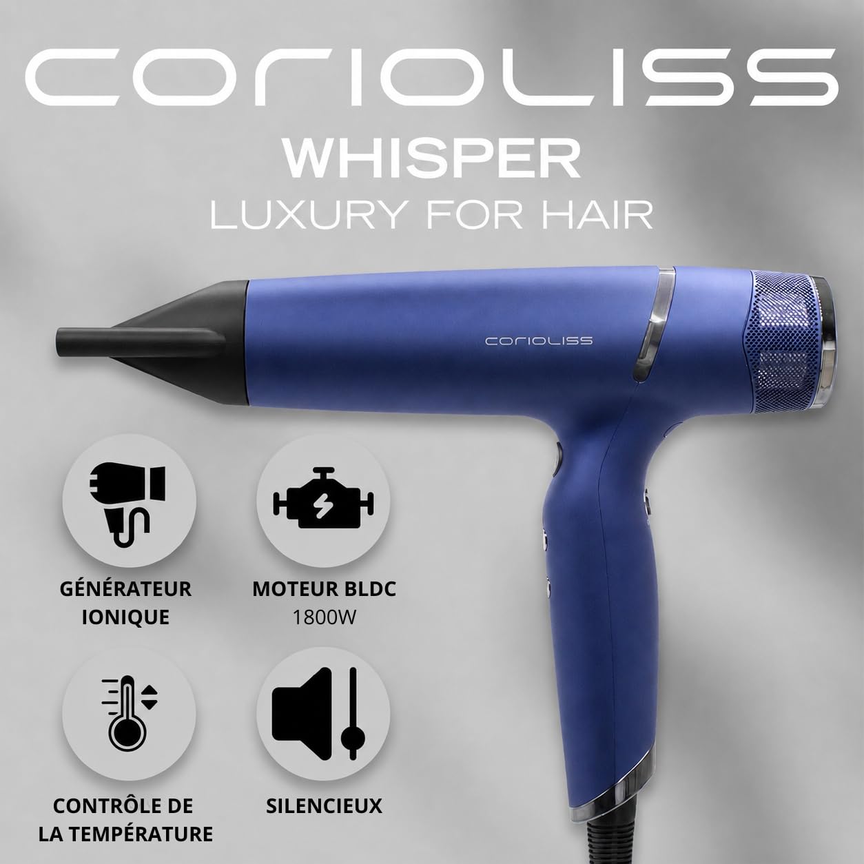 corioliss-whisper-profi-haartrockner-1800w-ionen-330-g-blau image 2