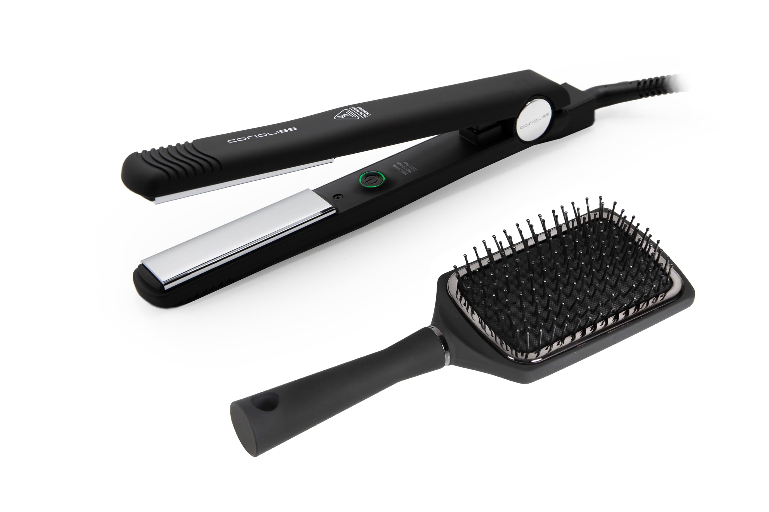 corioliss-c-style-haargl-tter-titan-165-220-c-ionic-schwarz-mit-paddle-b-rste image 1